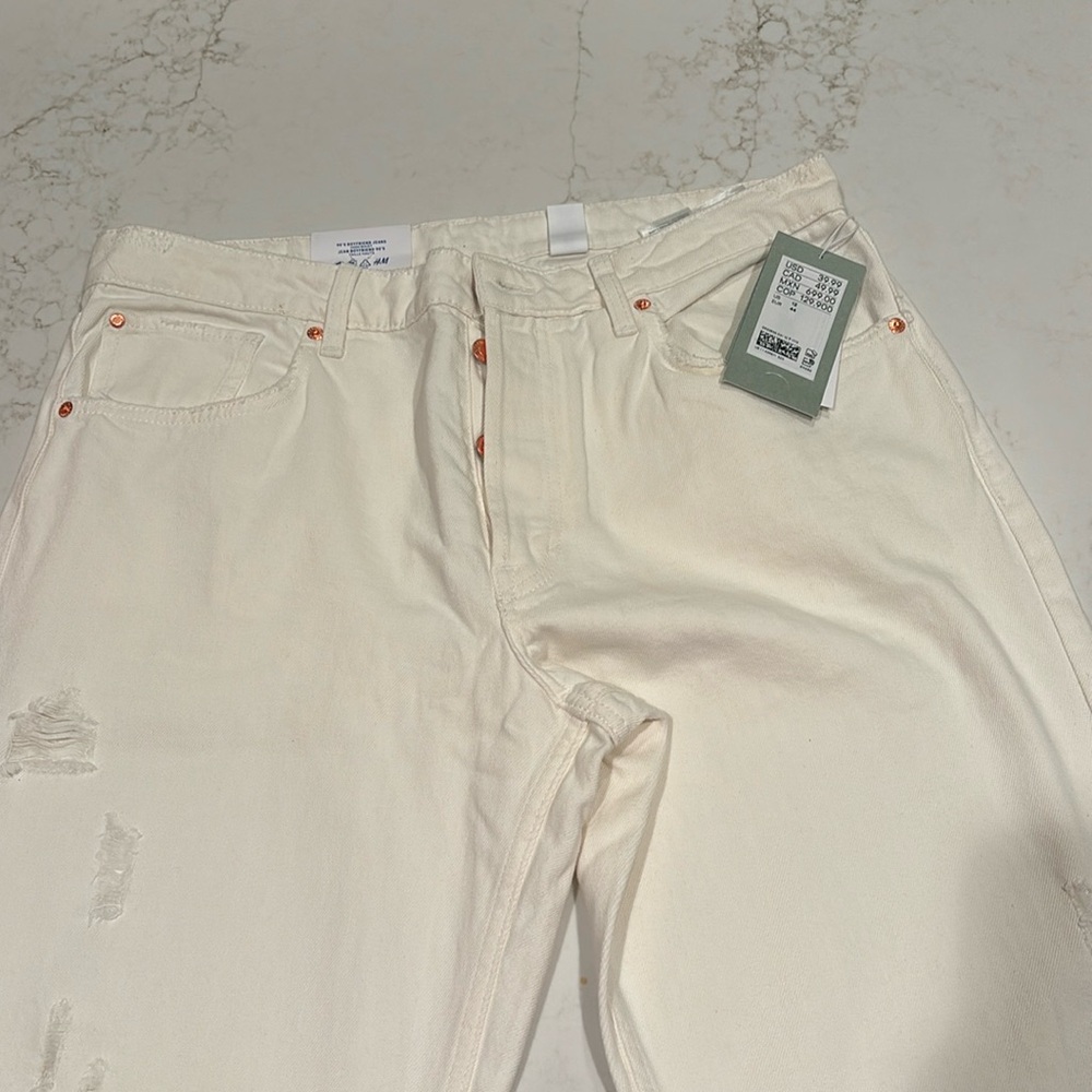 Cream jeans H&M